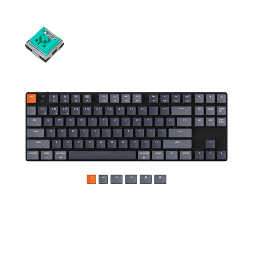 keychron k1 se ultra slim wireless mechanical keyboard low profile optical switch mint rgb backlight for mac windows