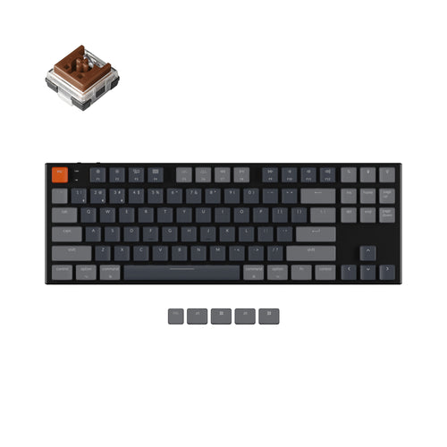 keychron k1 v2 ultra slim wireless mechanical keyboard 87 keys rgb backlight keychron mechanical optical low profile brown switch