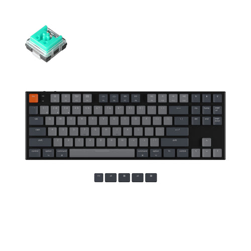 keychron k1 v2 ultra slim wireless mechanical keyboard 87 keys white backlight keychron mechanical optical low profile mint switch