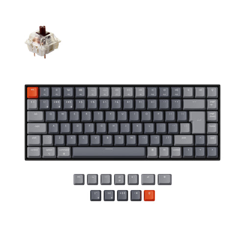 Keychron K2 Wireless Mechanical Keyboard (UK ISO Layout) - Keychron | Wireless Mechanical Keyboards for Mac Windows White Backlight RGB Backlit Gateron Mechanical Brown Switch