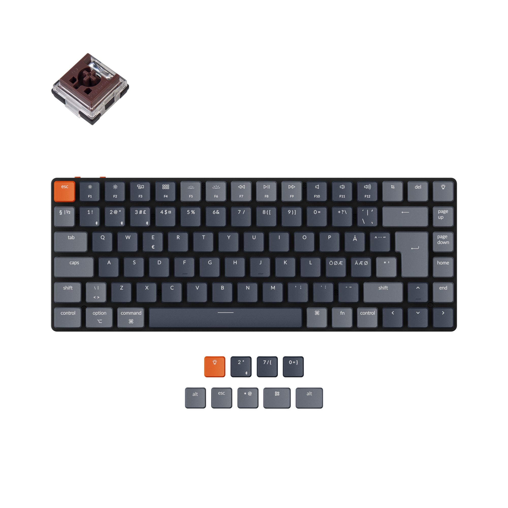 Keychron K3 Ultra-slim Wireless Mechanical Keyboard (Nordic ISO Layout) - Version 2 keyboard image