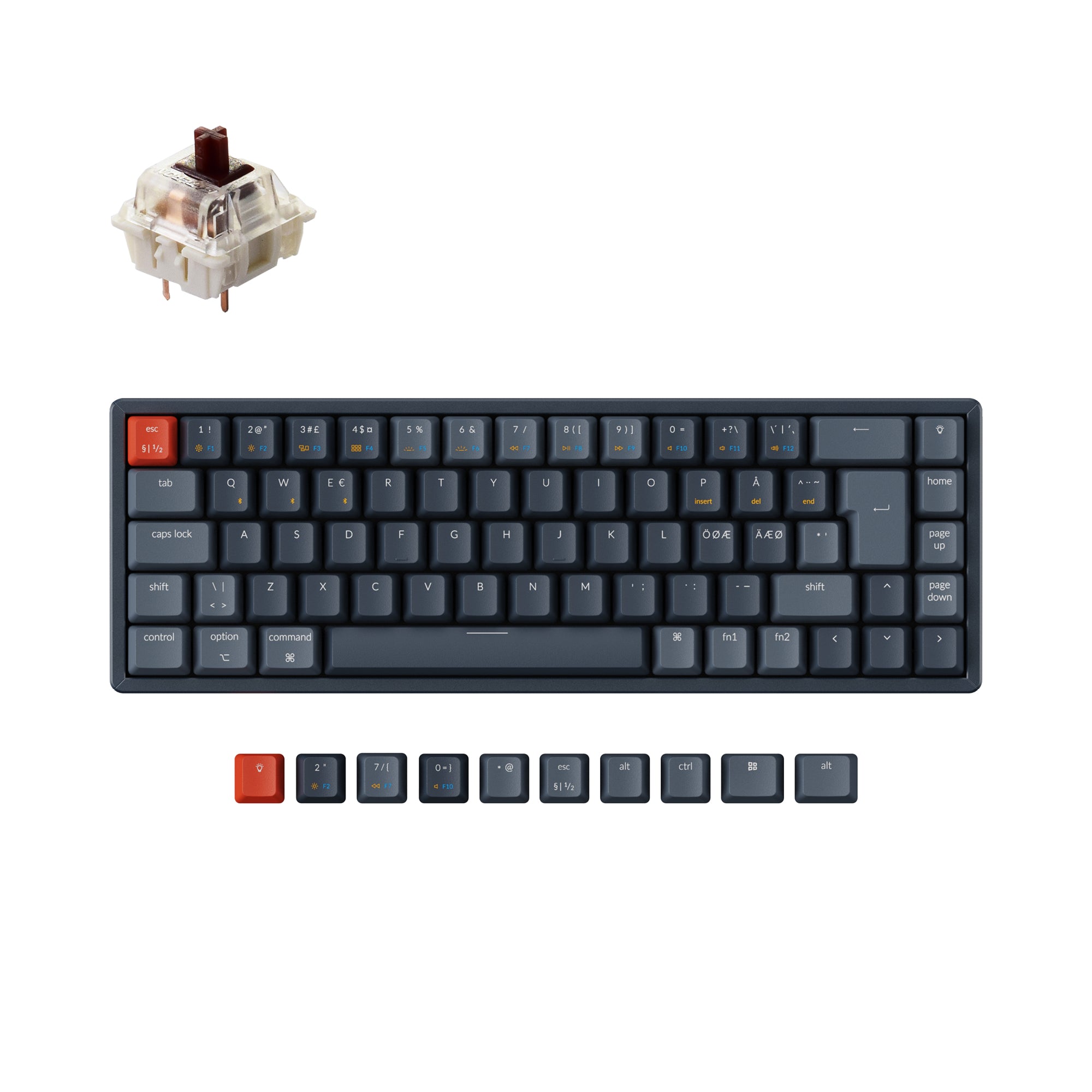 Keychron K6 Wireless Mechanical Keyboard (Nordic ISO Layout) keyboard image