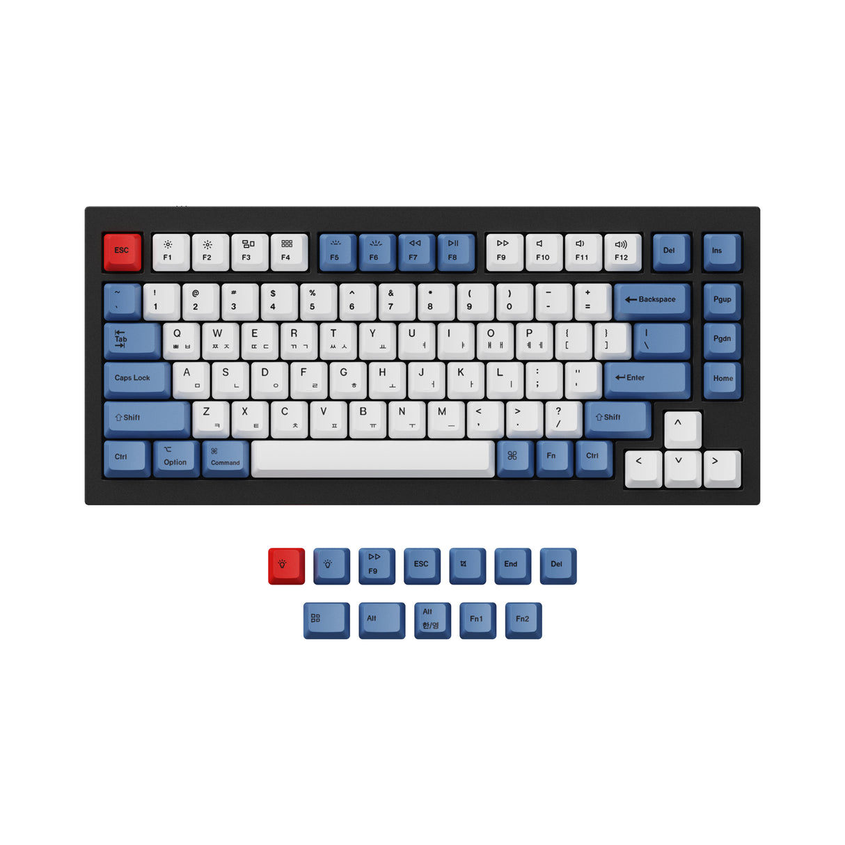 Keychron Q1 Q2 K2 OEM PBT Blue Keycap Set Korean