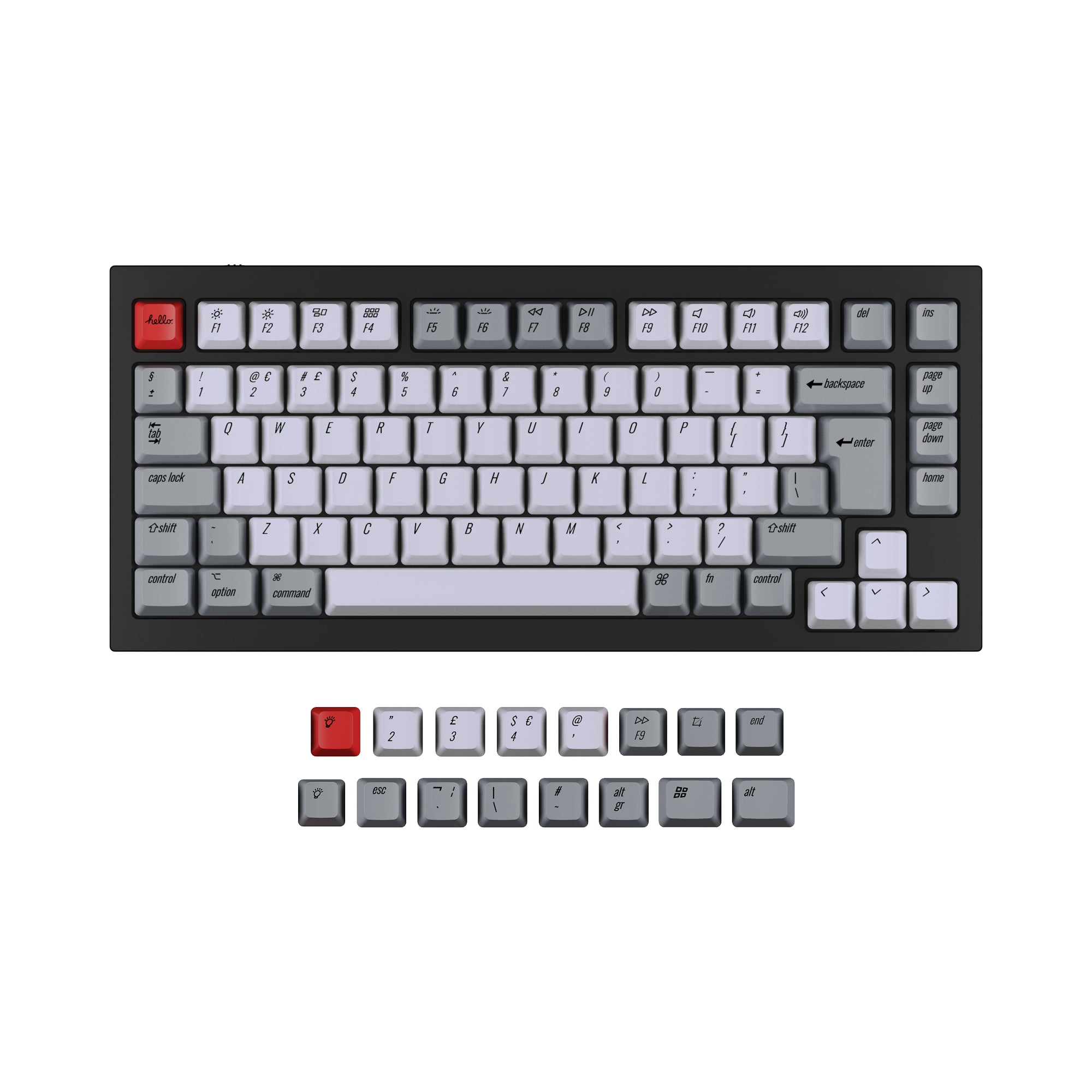 ISO Q1 & Q1 Pro & V1 & K2 & K2 Pro OEM Dye-Sub PBT Keycap Set